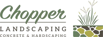 Chopper Landscaping and Concrete portfolio relationship logo.