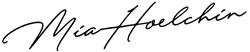 Mia Holečkin signature portfolio relationship logo.